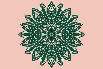 Mandala design. Creative ornamental. Digital art illustration