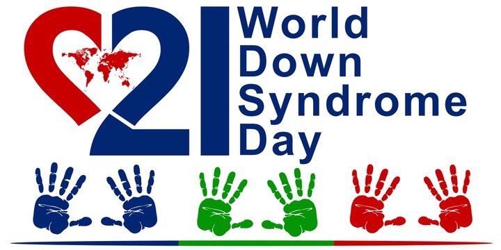 Icon of the palm in commemorating World Down syndrome day