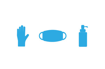 face and skin protection products medical mask sanitizer antibacterial, gloves