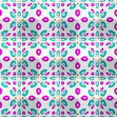 Geometric vector pattern with triangular elements. Seamless abstract ornament for wallpapers and backgrounds. 