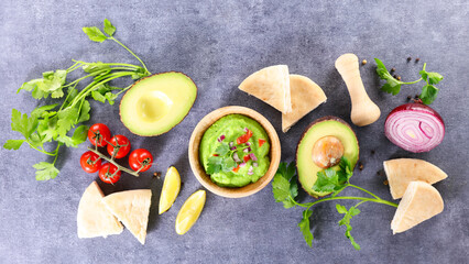 guacamole with avocado and spices