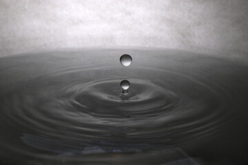 Wassertropfen schwarz weiß
