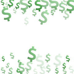 Green dollar icons scatter money vector design.