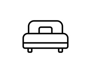 Obraz na płótnie Canvas Bed vector icon, bedroom symbol. Modern, simple flat vector illustration for web site or mobile app