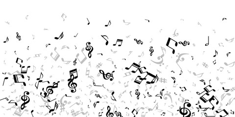 Musical note symbols vector illustration. Audio