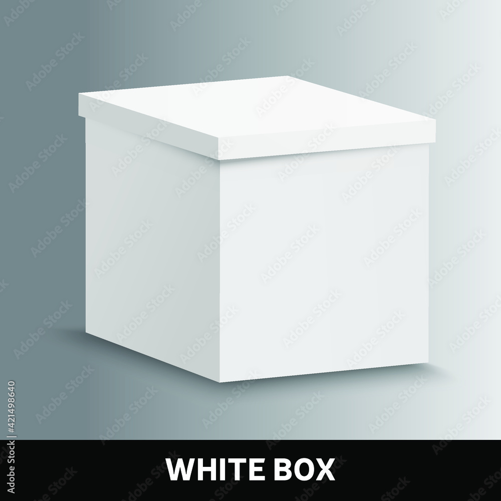 Poster white box vector design with shadow. eps 10 vector illustration.