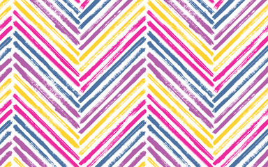 Brush stroke chevron zig zag seamless pattern.