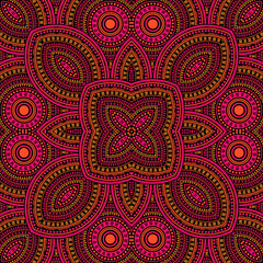 Retro victorian majolica tile seamless pattern. Ethnic geometric vector elements. Clothes print design. Classic spanish mayolica tilework perpetual pattern. Interior decor template.