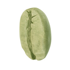Naklejka premium Unroasted coffee bean. 3D illustration