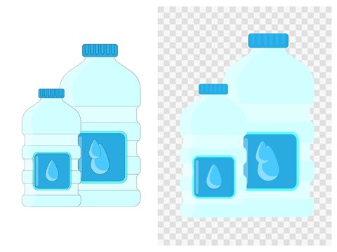 The biggest plastic water bottle barrel shaped design with fourth puddening and clipping path isolated on white background