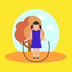 Vector illustration of school and pupils life. 