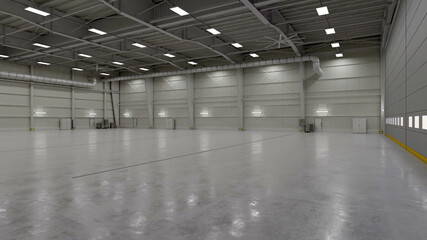 Airplane Hangar Interior 1