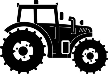 tractor isolated on white