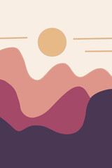 Abstract mountain landscape