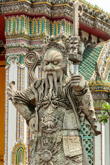 Fototapeta na wymiar Thai statue at Wat Pho Monastery - Bangkok - Thailand