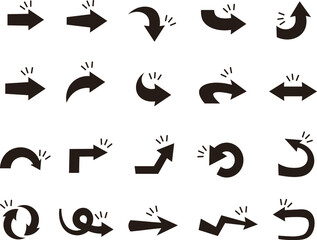 これはシンプルで使いやすい矢印のイラストです Wall Mural Piyochi