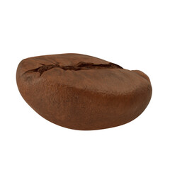 One coffee bean. 3D illustration