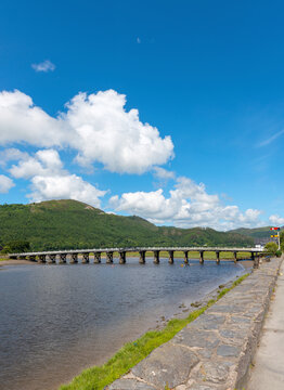 Penmaenpool Bridge near Dolgellau, Merionethshire, Wales, UK