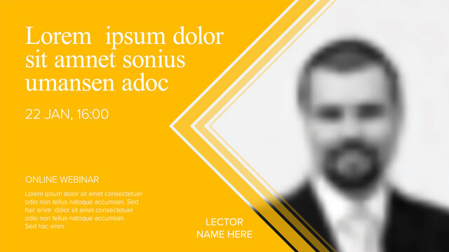 Social media event cover template for online webinar