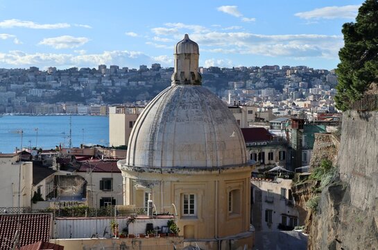 Napoli - Cupola della chiesa della Concezione al Chiatamone da Rampa Pizzofalcone
