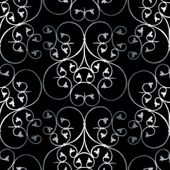 Seamless background of ornate viintage elements