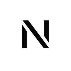 letter N. vector logo monogram alphabet minimalistic design