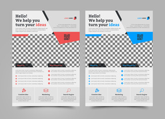 Business Flyer template vector a4 print ready AI EPS