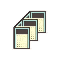 Cubicle or modern corporate office furniture for business vector icon. Private workspace, workplace or workstation with partition wall panel divider and empty space for place desk, chair and computer.