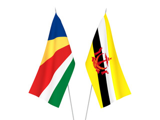 Seychelles and Brunei flags
