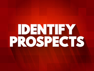 Identify Prospects text quote, concept background