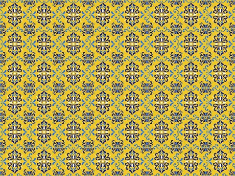 Azulejos Portuguese tile floor pattern