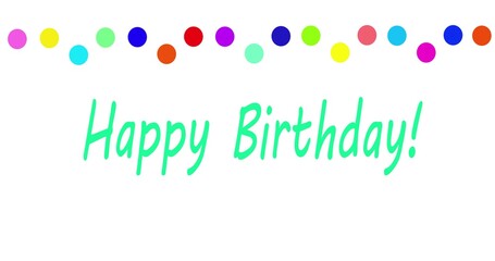 happy birthday animation. Celebration. Colored letters	