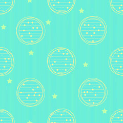 Background in pastel colors with an abstract pattern of geometric elements.