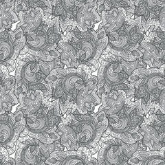 Intricate floral pattern for backgrounds or textiles.