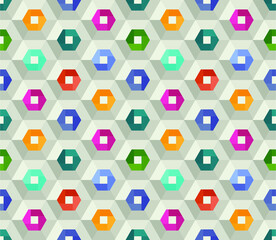 Stylish background with bright hexagons