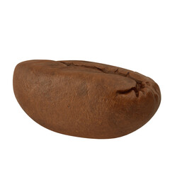 One coffee bean. 3D illustration