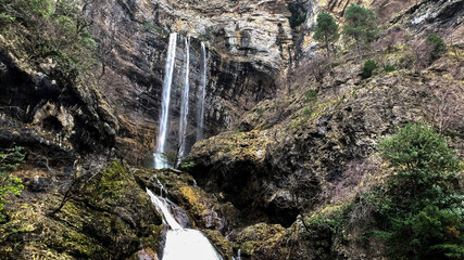 cave of the jets of the source of the Mundo river in Riopar (Spain).