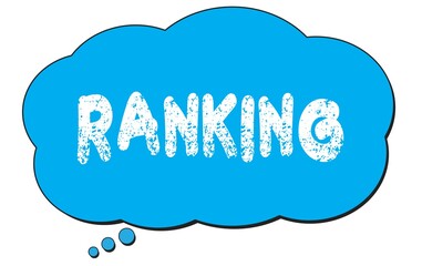 RANKING text written on a blue thought bubble.