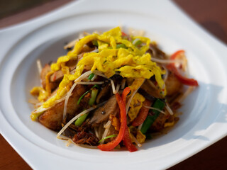 Cantonese Chinese Menu - stir-fried cubes of radish cake