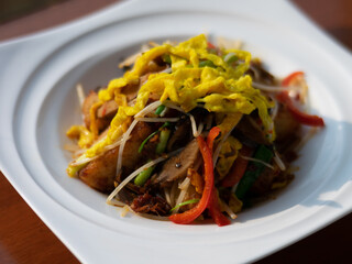 Cantonese Chinese Menu - stir-fried cubes of radish cake