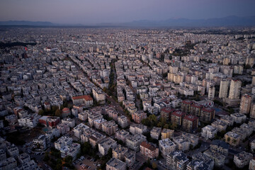 Obraz premium Scenic view of beautiful townscape, Turkey. Aerial panoramic view.