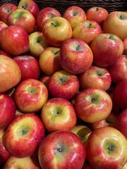 Apple fruit in the grocery supermarket store.