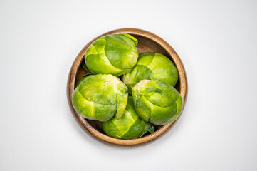 Brussels sprout with white background