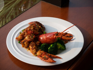 Cantonese menu - Lobster with XO Sauce