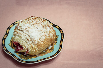 Berry buns on a light background.