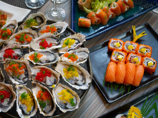 International Buffet - Raw oyster with tobiko