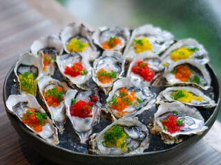 International Buffet - Raw oyster with tobiko