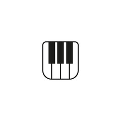 piano icon. flat illustration of piano vector icon for web