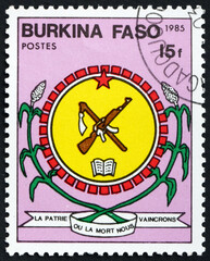 Postage stamp Burkina Faso 1985 National Arms