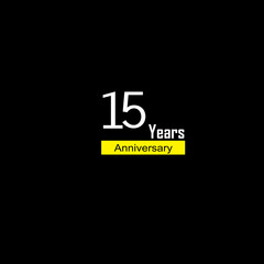 15 Years Anniversary Celebration Vector Template Design Illustration